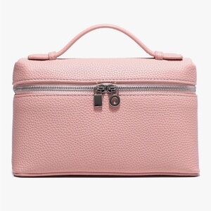 Women’s Pink Leather Top-Handle Tote/crossbody Bag